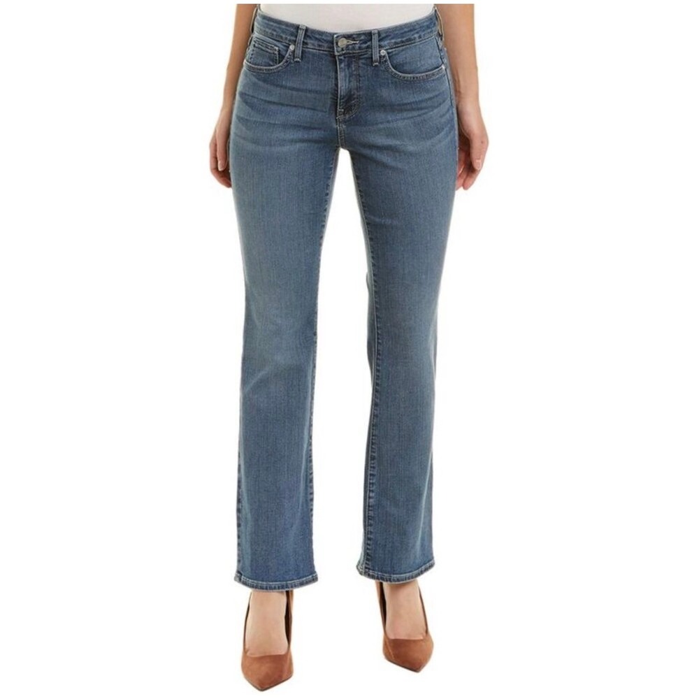 NYDJ Barbara Bootcut Jeans Heyburn Wash Blue Lift Tuck 6 Short High Rise Stretch
